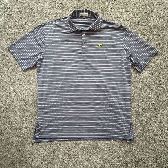 Peter Millar Masters Polo Shirt Performance Golf Augusta Multi Color Men's XL - Picture 1 of 6